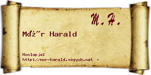 Mór Harald névjegykártya